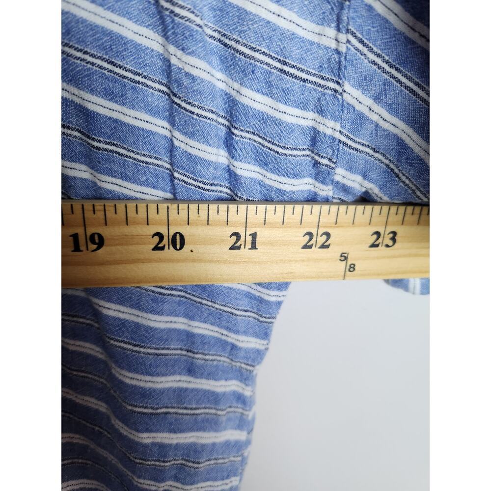 Z Supply Jayden Linen Blend Shirt Dress in Marina Blue Sz L beachy boho … - Picture 9 of 10